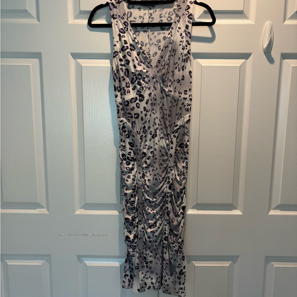 Alexander McQueen McQ Leopard Print Cocktail Dress